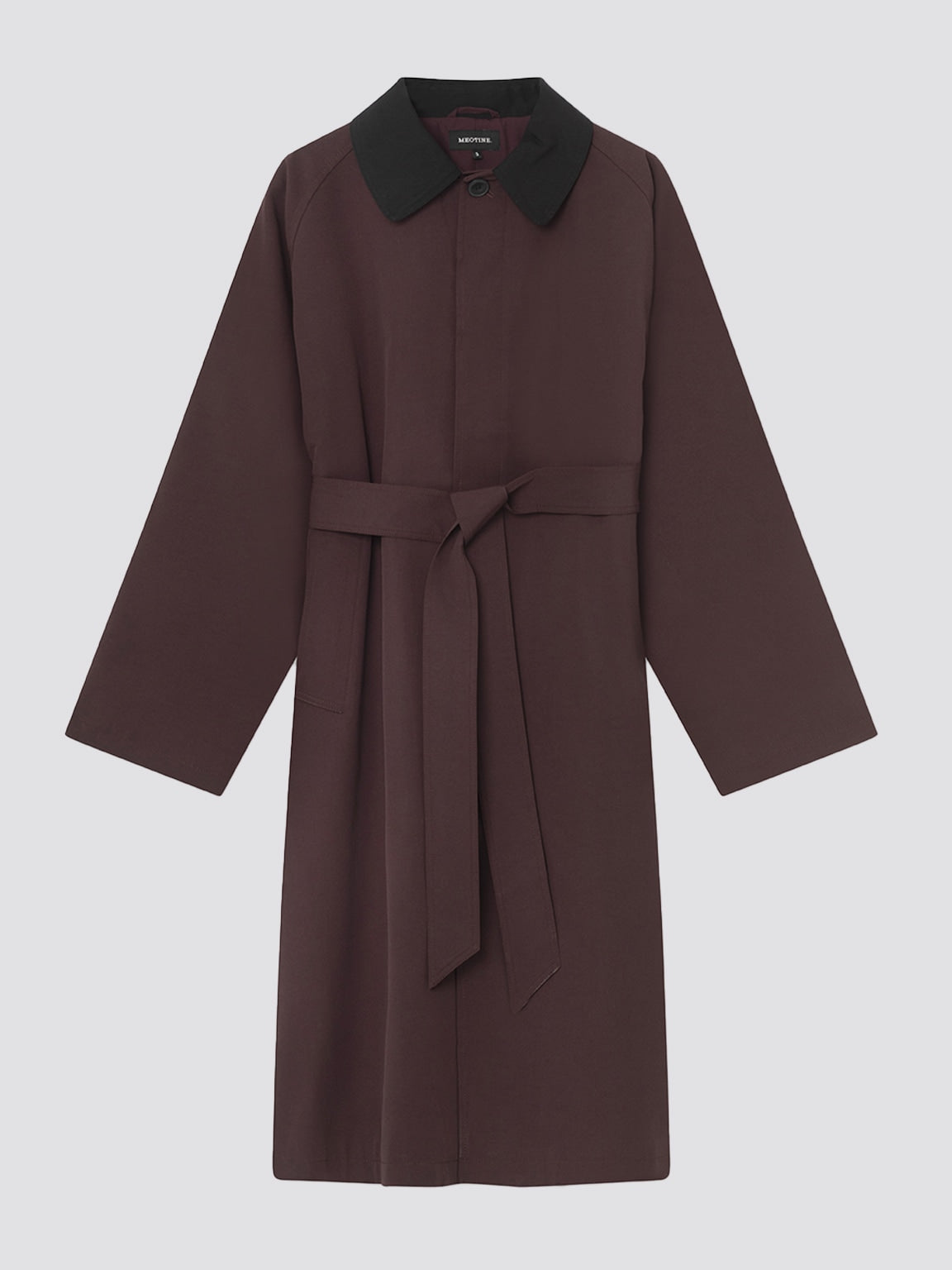 JOEL CANVAS COAT - BURGUNDY/BLACK