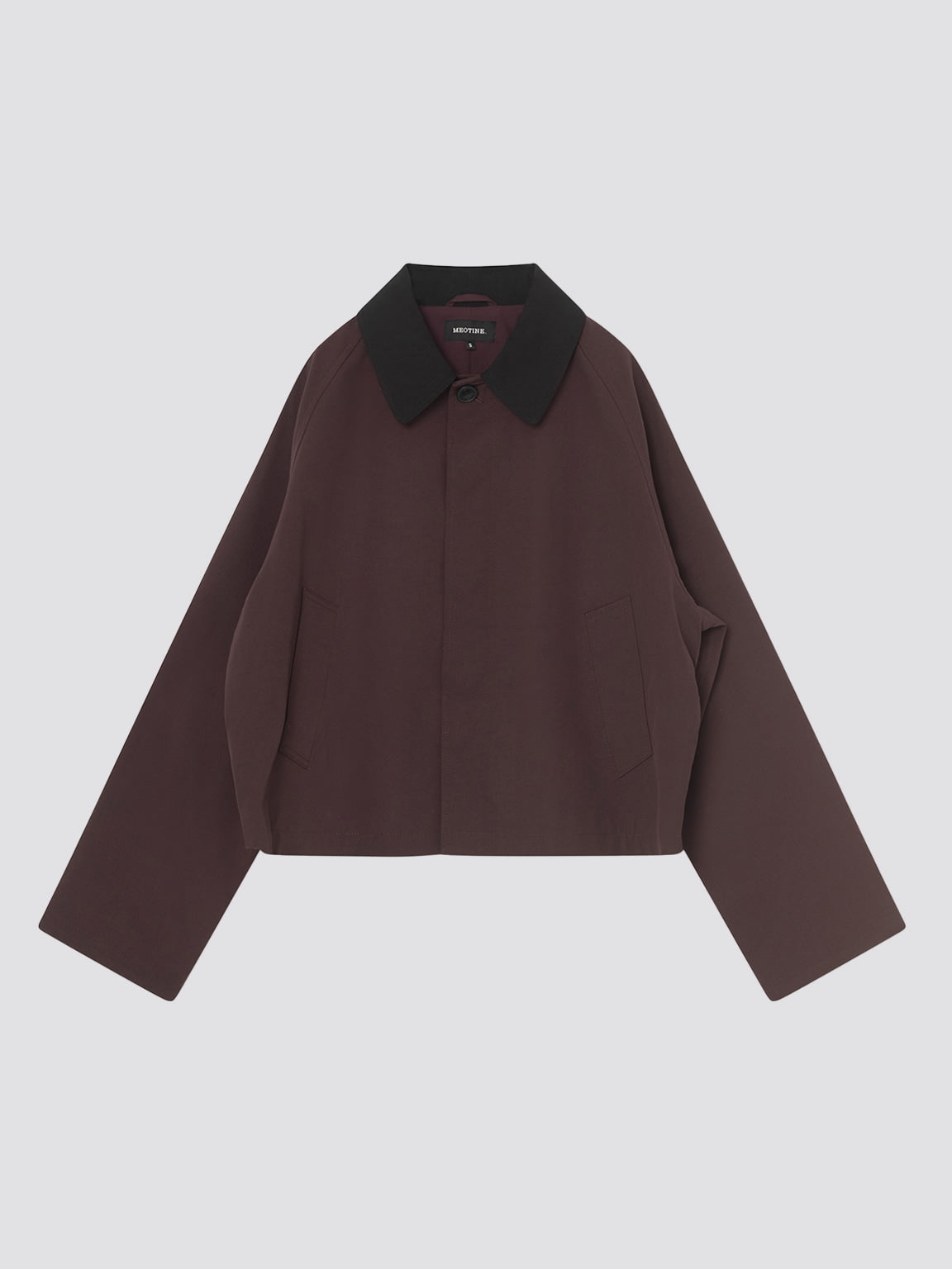 JOEL CANVAS JACKET - BURGUNDY/BLACK