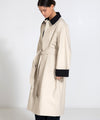 JOEL CANVAS COAT - CREME/BLACK