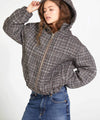 MILA BOMBER JACKET - CHECKED