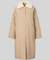 RITA PADDED CANVAS COAT - BEIGE