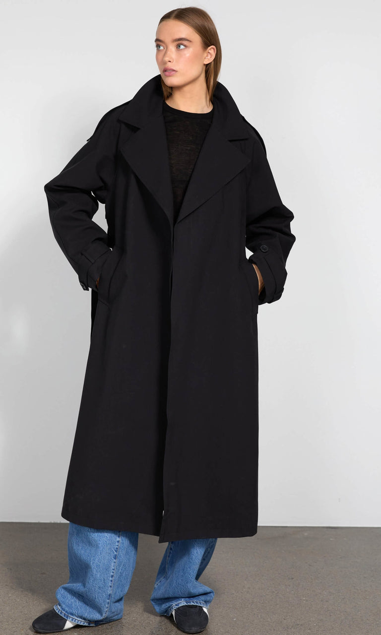 RICO CANVAS COAT - BLACK