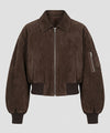 BONNIE SUEDE BOMBER - BROWN