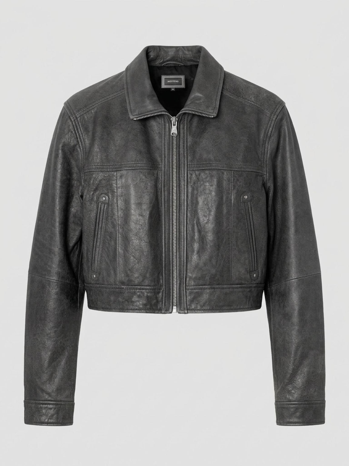 LYLE LEATHER JACKET - BLACK