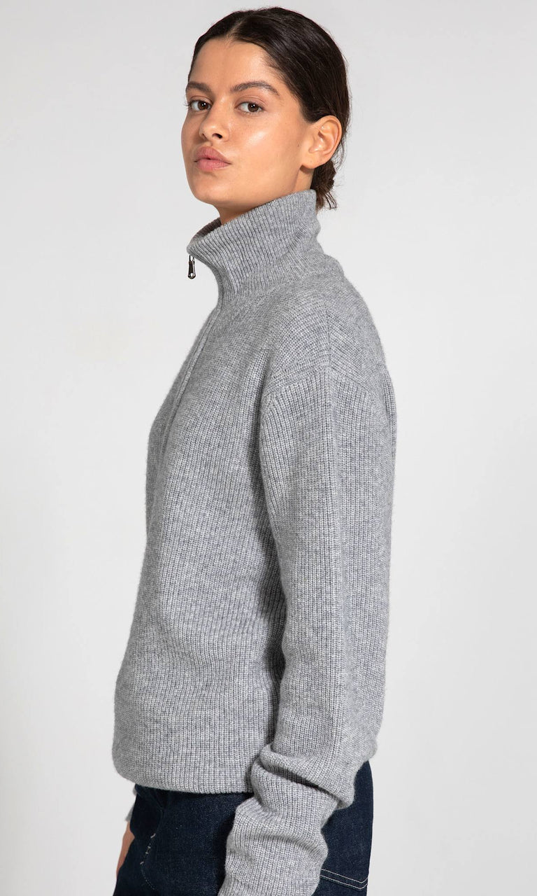 UMA ZIP KNIT - GREY