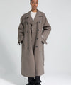 BETTY CANVAS COAT - GREY BROWN