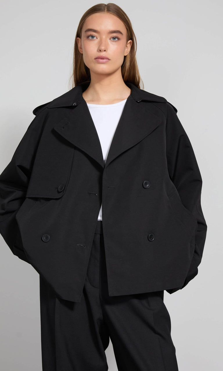 CAROLINE TRENCH JACKET - BLACK
