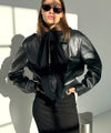 CLEO LEATHER JACKET - BLACK