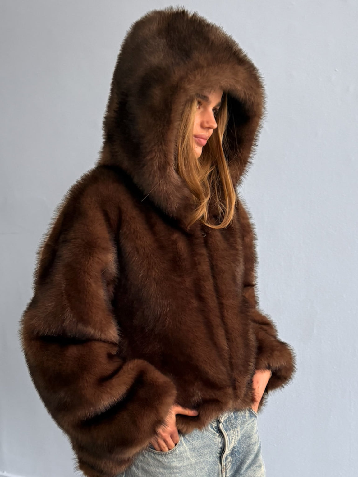 WILMA JACKET - DARK BROWN