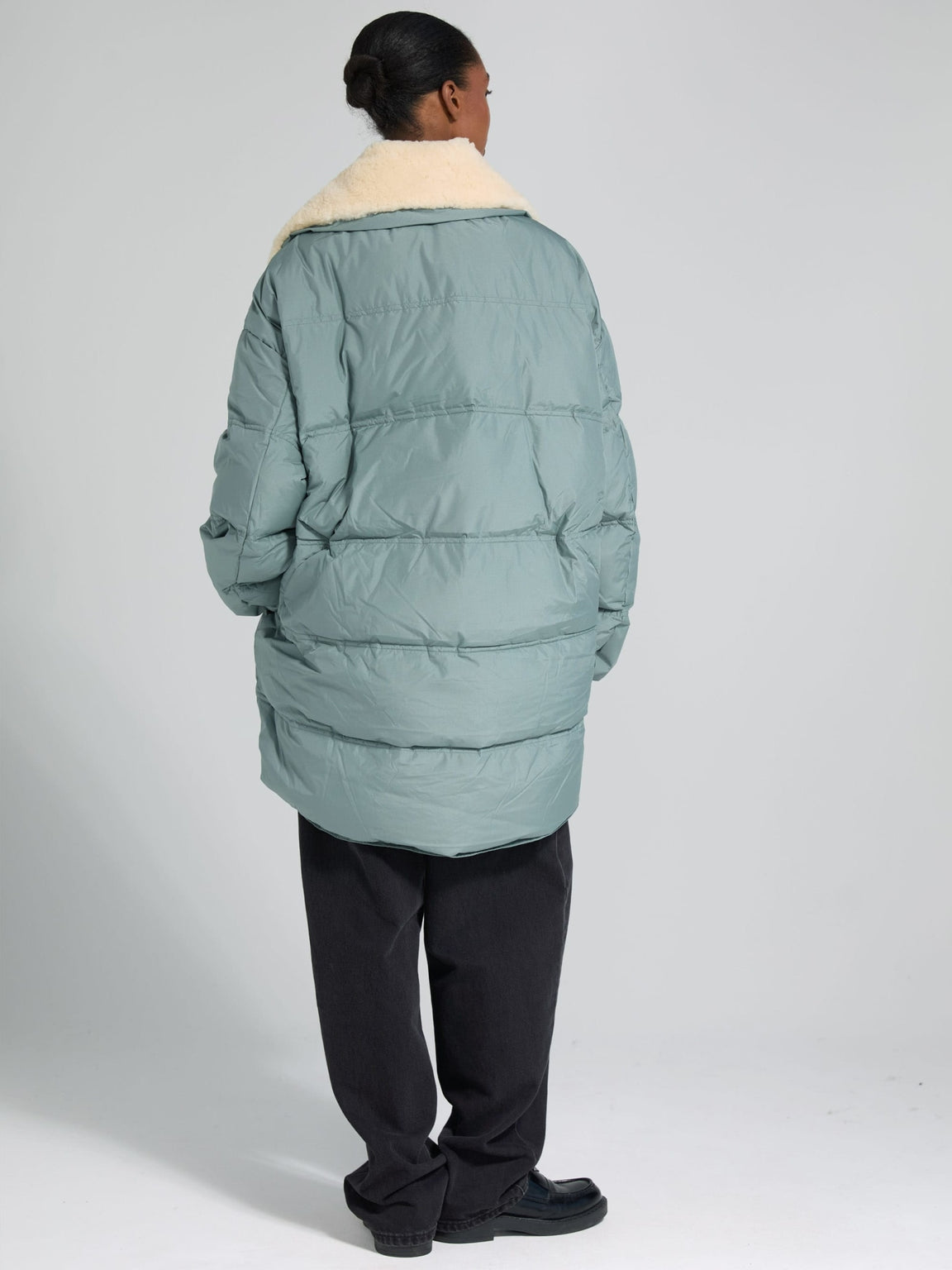 DANNY DOWN COAT - GREY/GREEN