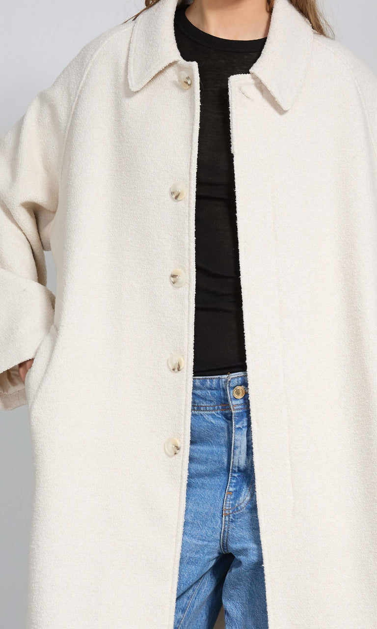 JOEL BOUCLE COAT - CREME