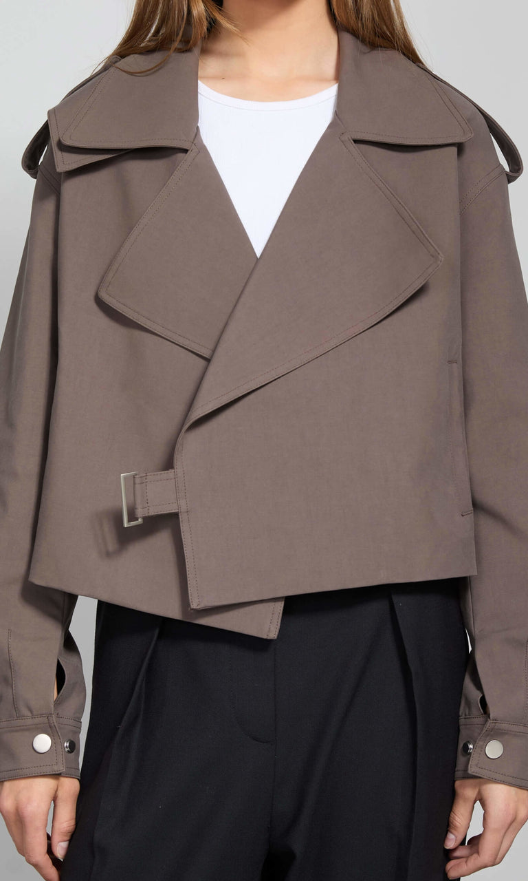 IBEN CANVAS JACKET - BROWN