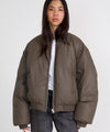 SOL BOMBER JACKET - GREY BROWN