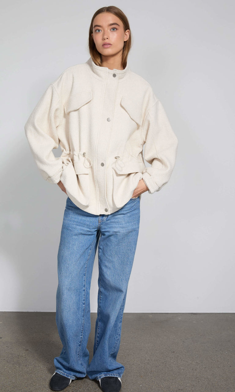 KAIA BOUCLE JACKET - CREME