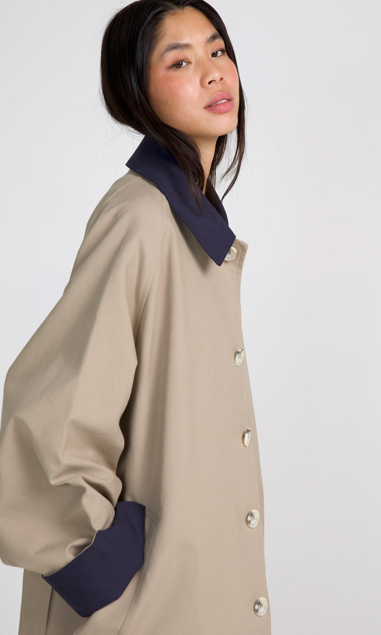 JOEL CANVAS COAT - BEIGE
